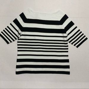 Kate Hill Casual Black & White Sweater